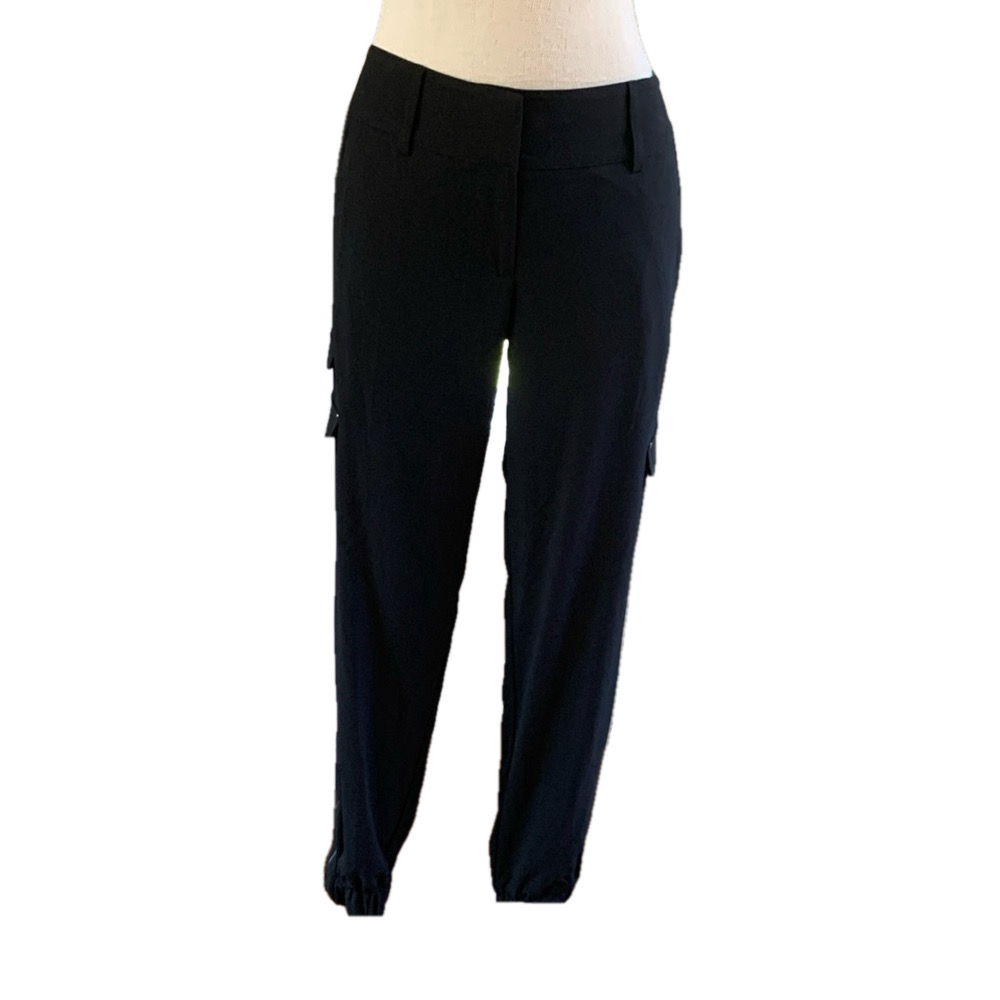 Cache sz 6 black cargo style jogger dress pants
